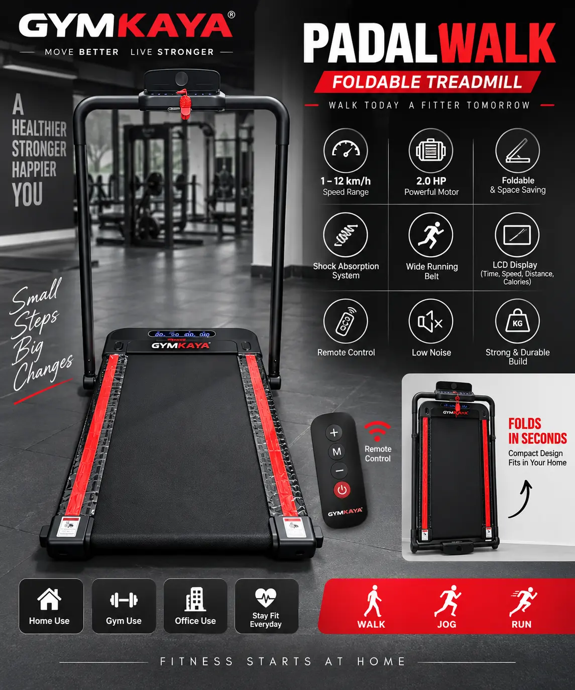 Foldable Treadmill for Home in India | PADALWALK – Your Home Gym - Image 2